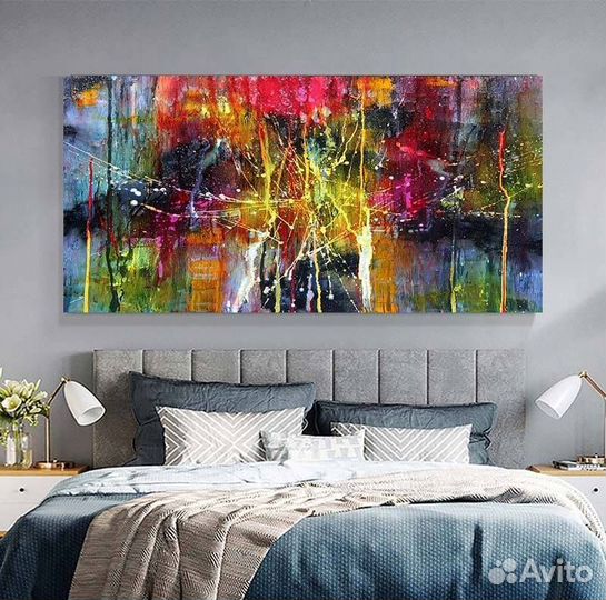 Абстрактный узор маслом на холсте