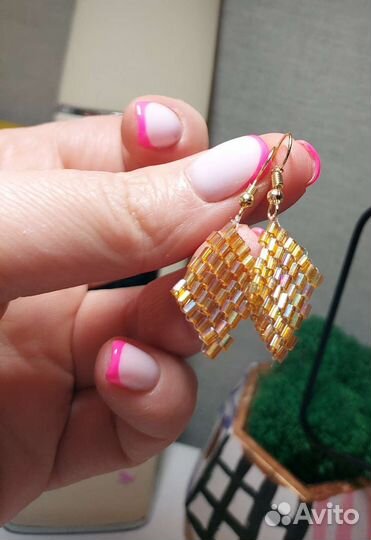 Серьги из бисера