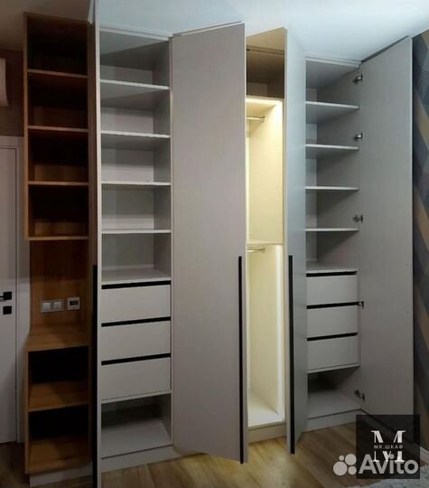 Шкаф распашной с фрезеровкой