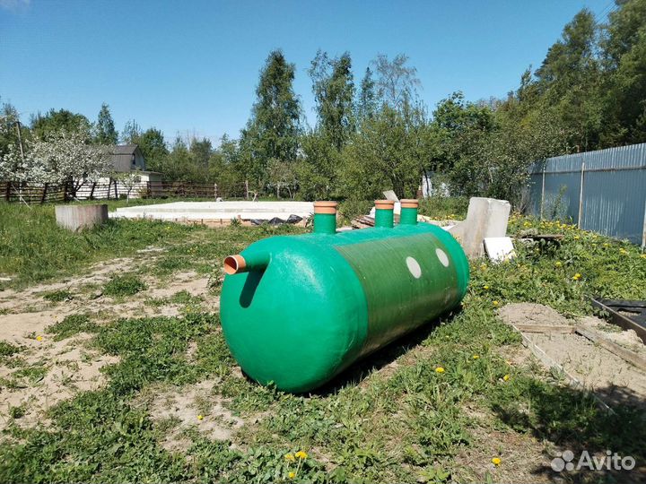 Септик с монтажом без электричества 2.0 куба