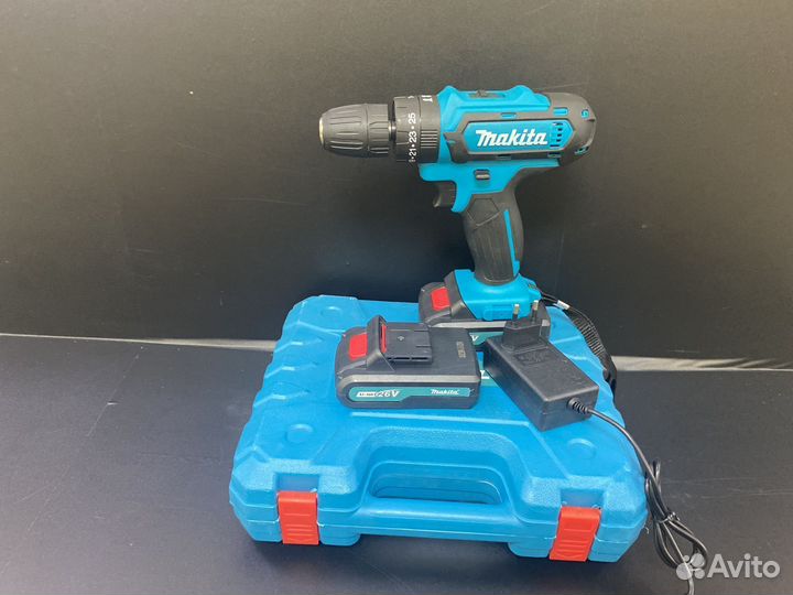 Шуруповерт Makita 26v ударный с набором бит