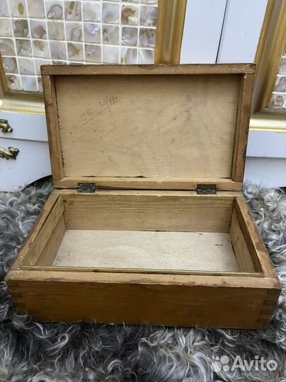 Шкатулка деревянная старинная