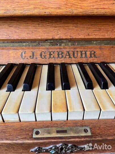 Немецкое антикварное пианино C.J.Gebauhr