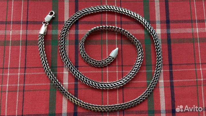 Мужская серебряная цепь