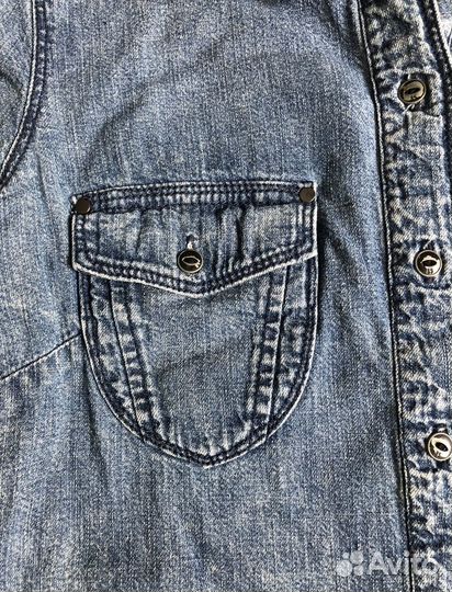 Джинсовая рубашка tommy hilfiger xs-s