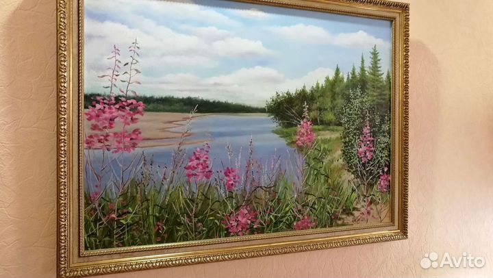 Картина, Иван-чай цветёт'' 2023г