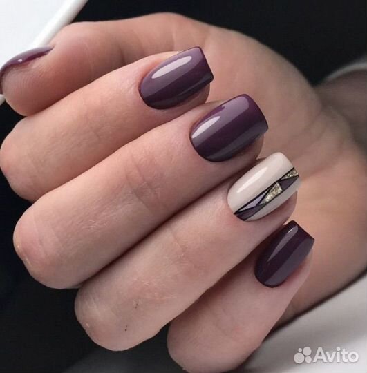 Маникюр мужской /женский укрепление гель лаком