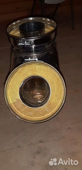 Дымоход. Тройник термо 45 градусов. Нержавейка 304