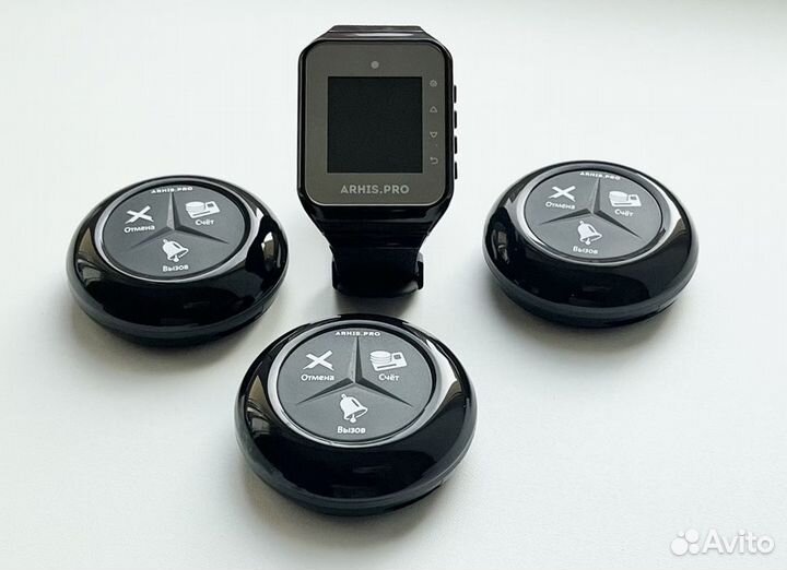 Комплект вызова персонала кнопка/часы официанта