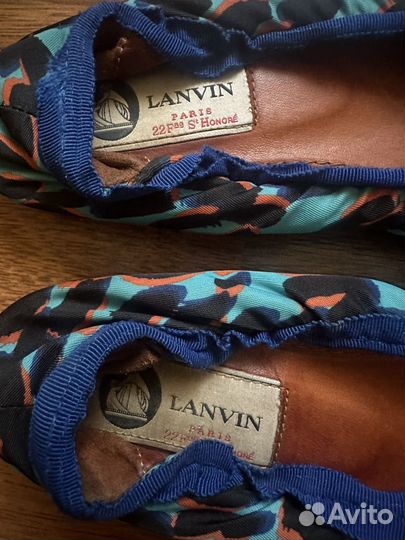 Балетки Lanvin натуральная кожа 38