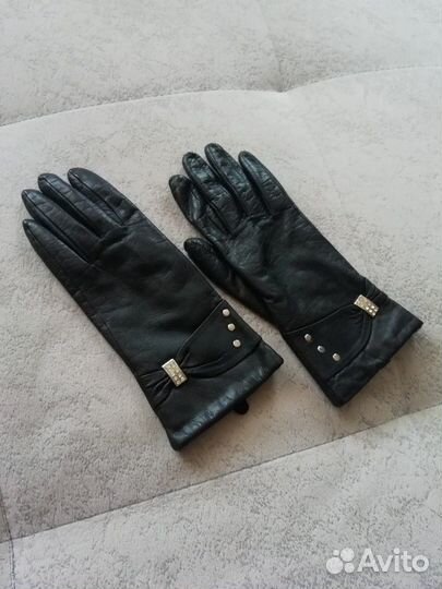 Перчатки кожаные женские