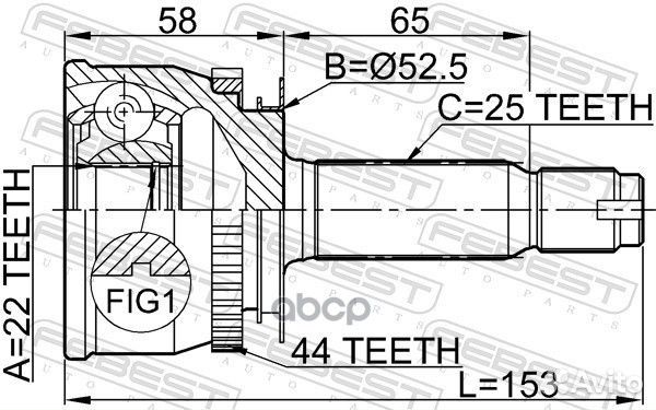 ШРУС 1210-012A44 1210-012A44 Febest