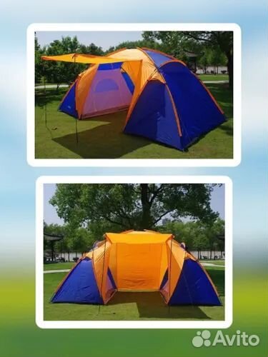 Водонепроницаемая палатка туристическая 4х местная