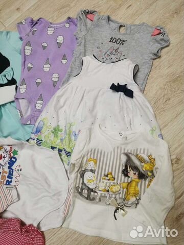 Одежда пакетом, 12м боди, платье