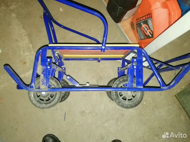 Универсани, санки с большими колесами и ножным пер