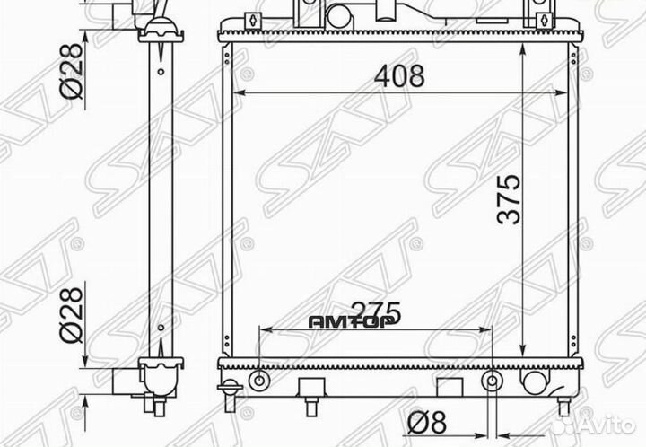 SAT MC00013 Радиатор Mitsubishi Pajero Junior 95-9