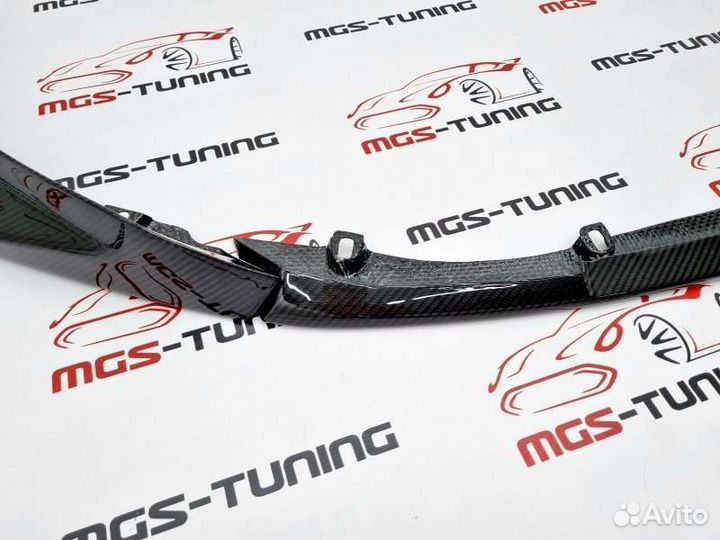 Губа BMW M3 M4 G80 G82 стиль M-Performance карбон