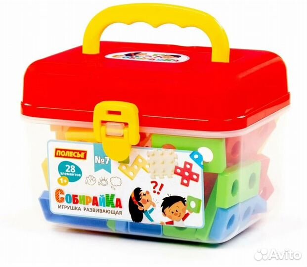Игрушка развивающая собирайка №7 в чемоданчике (28