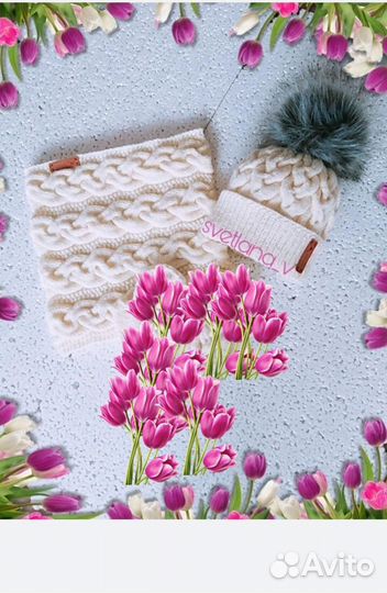 Шапка и снуд для девочки
