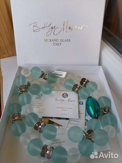 Комплект(ожерелье+серьги) Bottega Murano