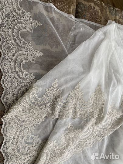 Тюль с вышивкой турция