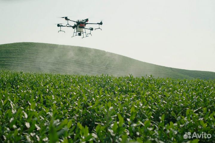 Обработка полей дронами. Опрыскивание