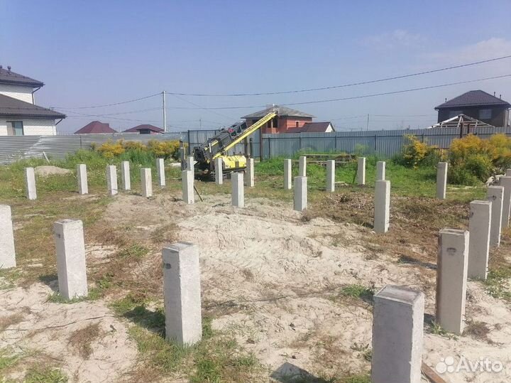 Железобетонные жб сваи / Фундамент за 1 день