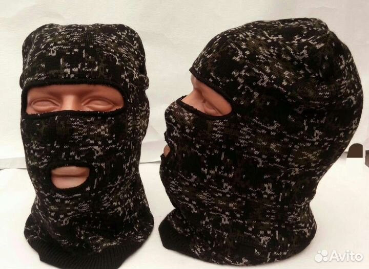 Балаклавы камуфляжные тёплые