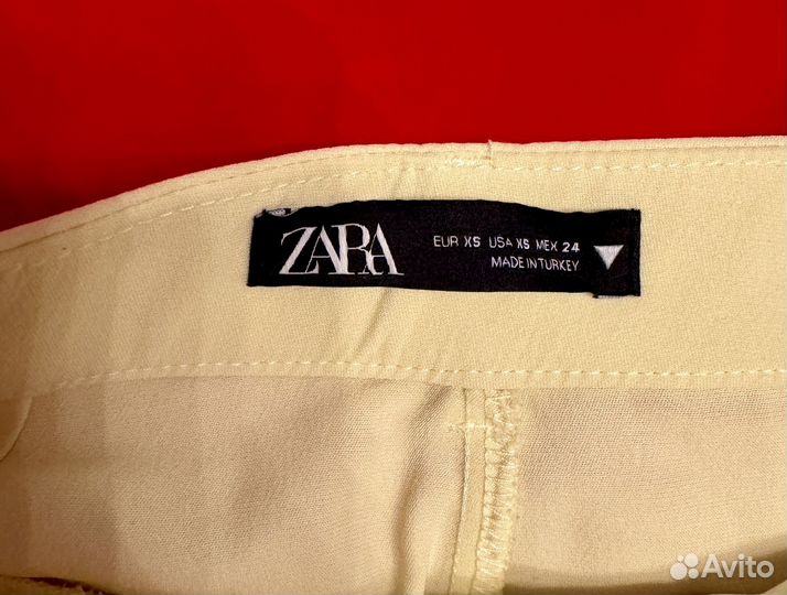 Брюки женские желтые Zara оригинал