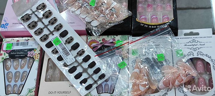 Накладные ногти, ресницы, пучки, клей