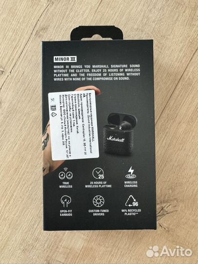 Беспроводные наушники Marshall Minor III