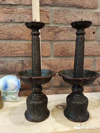 Подсвечники Китай бронза