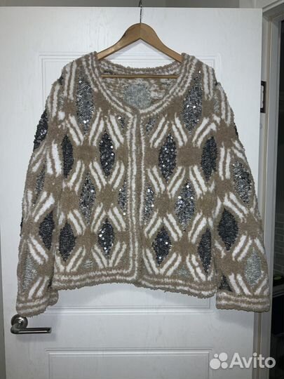 Кардиган вязанный ручная работа 50-52
