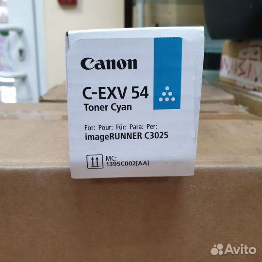 Тонер Canon оригинал C- EXV 54 BK,M,Y,C