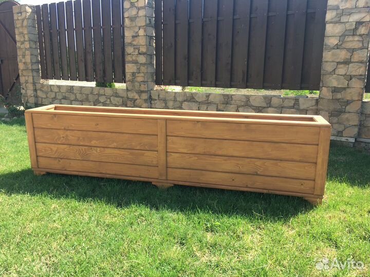 Деревянное кашпо, вазон, мебель для террас