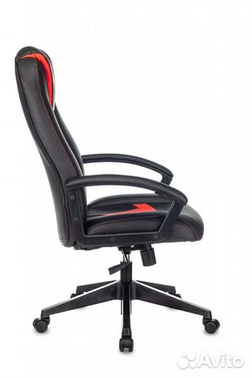 Кресло игровое Zombie 8 черный/красный искусственн