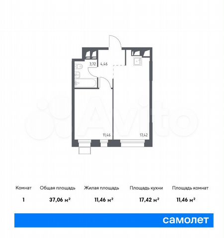 1-к. апартаменты, 37,1 м², 20/23 эт.