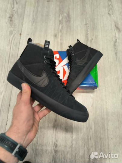 Кроссовки зимние nike SB zoom blazer MID Black