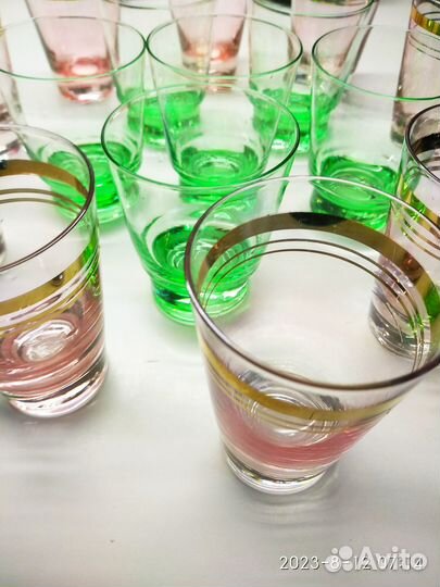 Рюмки стопки СССР цветное стекло винтаж 80-е гг