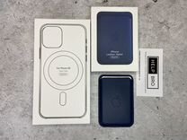 Чехол с magsafe на iPhone + apple leather wallet