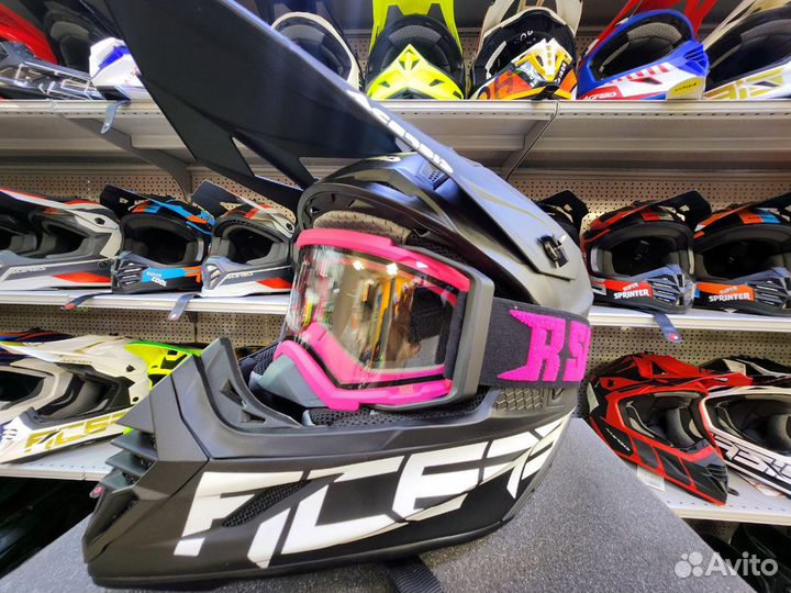 Мотоочки зимние RSX Blizzard Winter черный/розовый