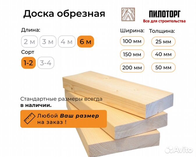 Обрезная доска брус пиломатериал