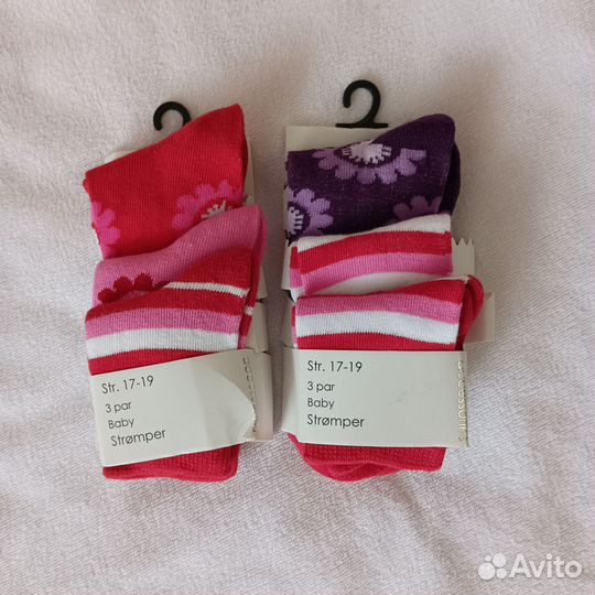 Носки для девочки 6-12 месяцев новые