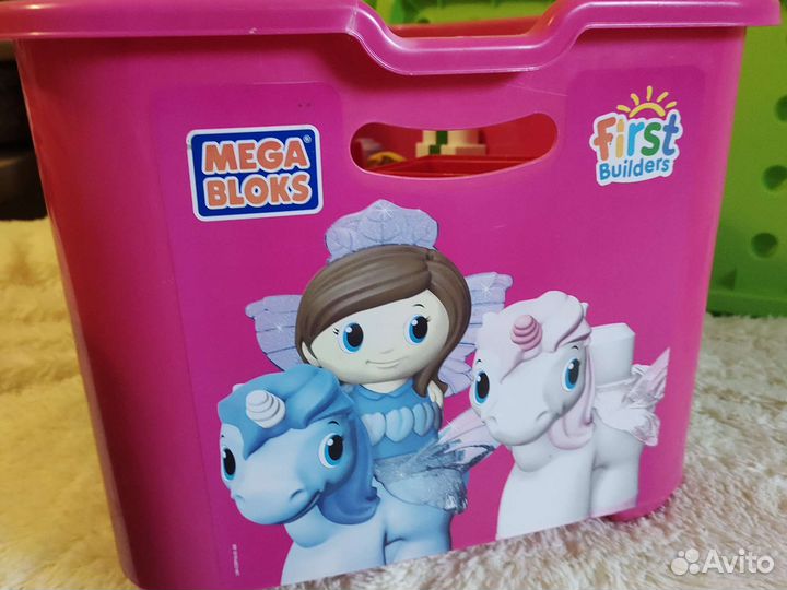 2 конструктора мега блокс сверкающий замок и ферма