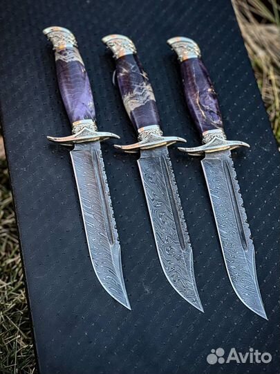 Финка из дамасской стали