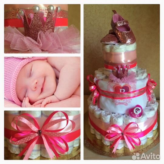 Торт из памперсов для малышей