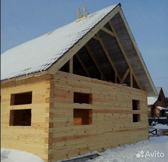 Готовые срубы 6/6 под бани и дома.Доски и брус