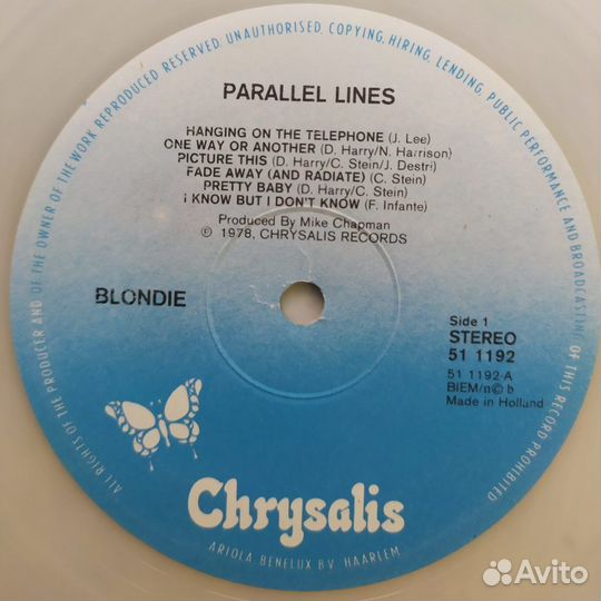 LP - Blondie - Parallel Lines /Netherlands - Chrys