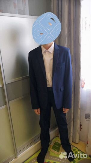 Пиджак синий для мальчика р. 146