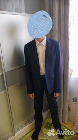 Пиджак синий для мальчика р. 146